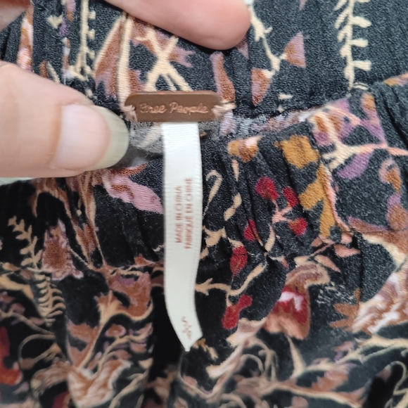 Free People Pretty and Free Black Floral Print Romper - Picture 5 of 6